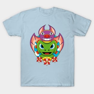 Bat and Lizard Cute Team T-Shirt